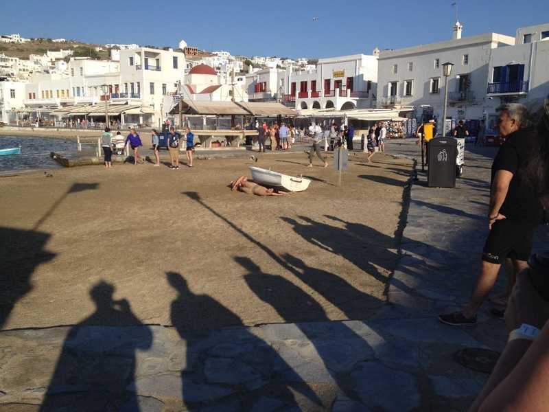 Mykonos Biennale -  - Perfomance Art at Old Harbour  